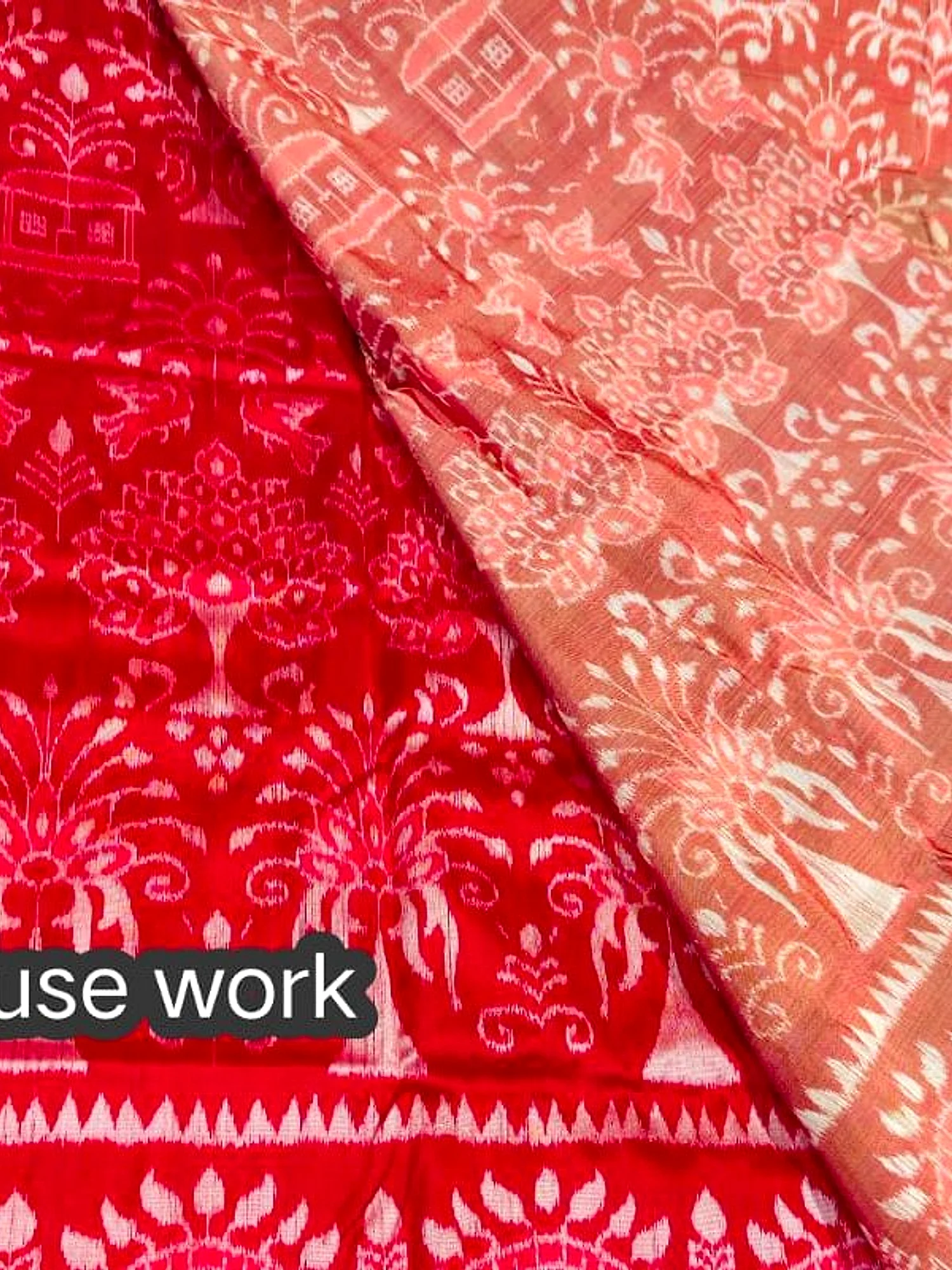 Sambalpuri Handloom Pure Silk Saree with Blouse Piece view 4
