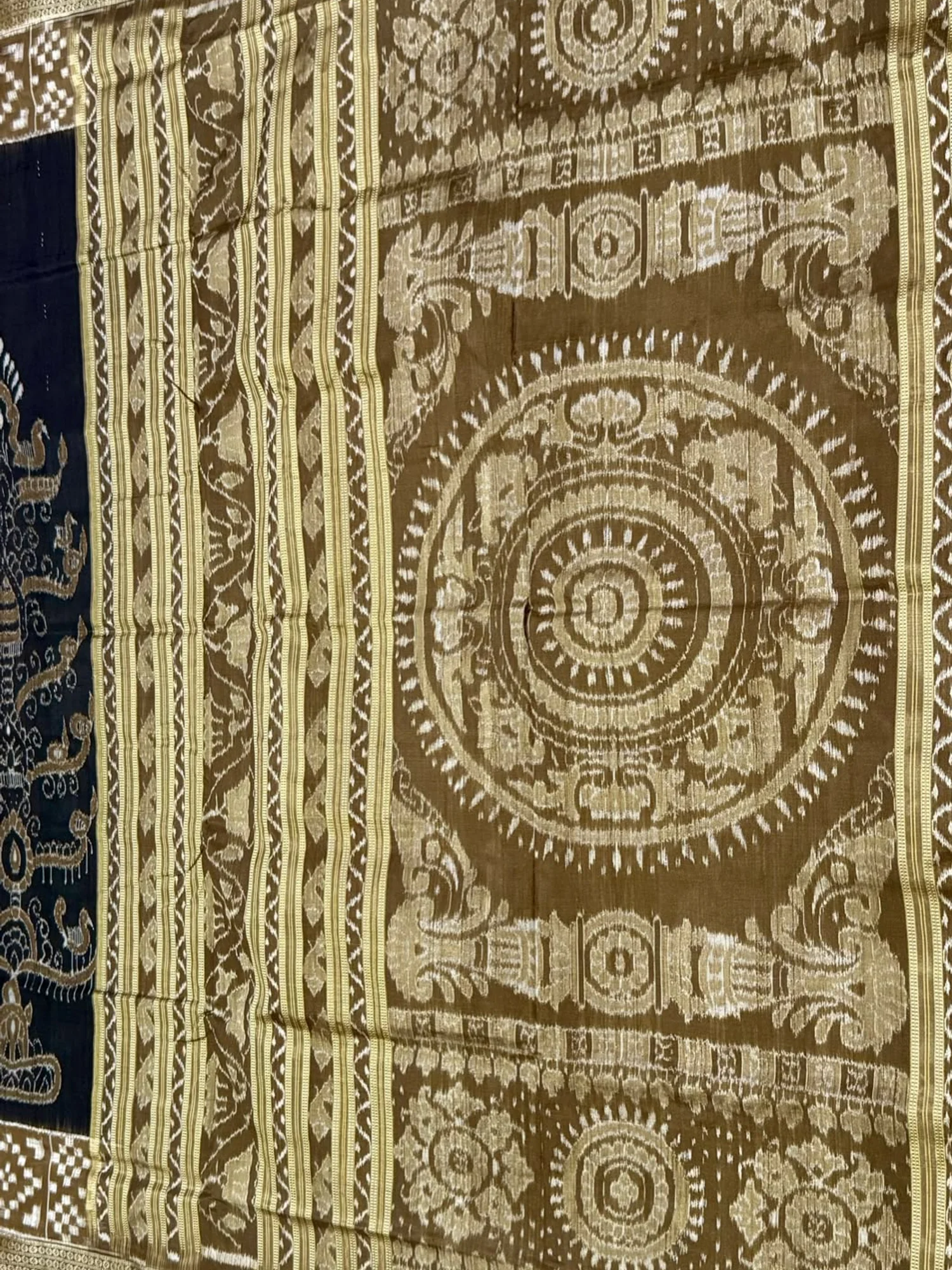 Sambalpuri Pure Silk Saree with Tree of Life & Mandala Pallu view 3