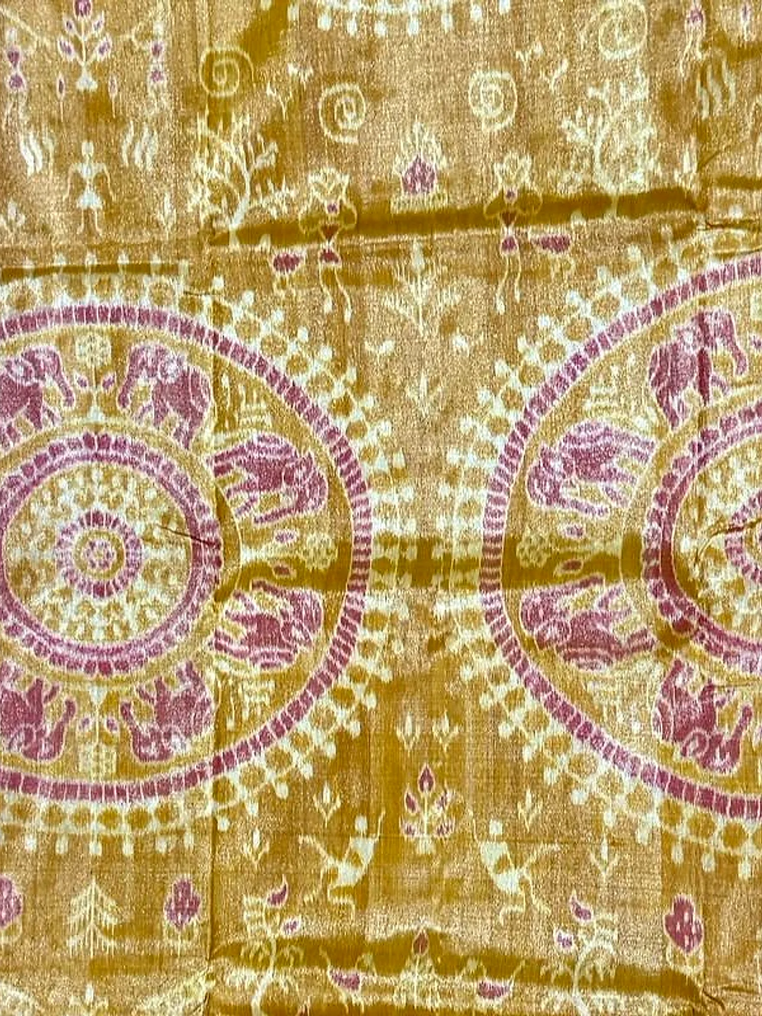 Sambalpuri Handloom Full Tissue Silver Silk Saree with Blouse Piece view 3