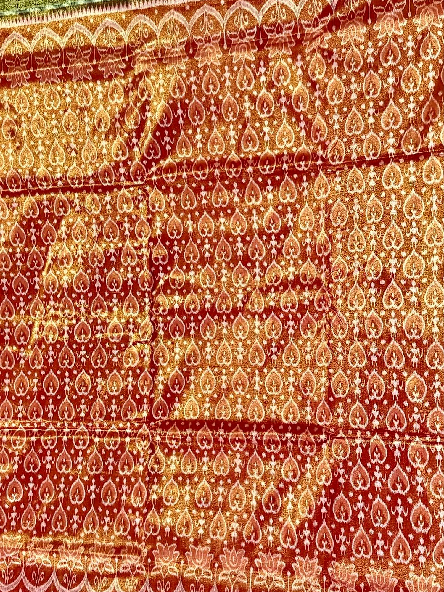 Sambalpuri Handloom Full Tissue Silver Silk Saree with Blouse Piece view 3