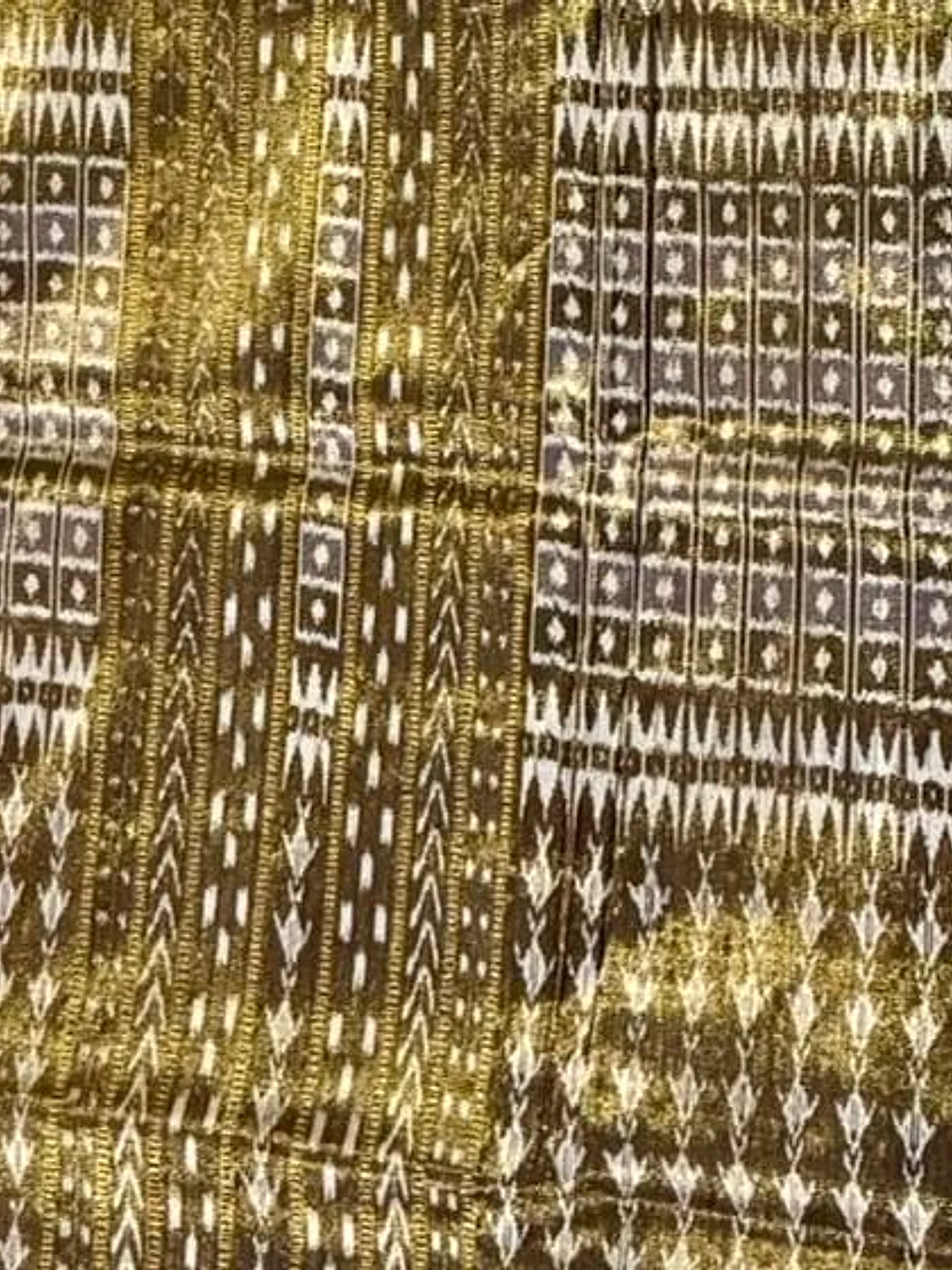 Sambalpuri Handloom Full Tissue Silver Silk Saree with Blouse Piece view 6