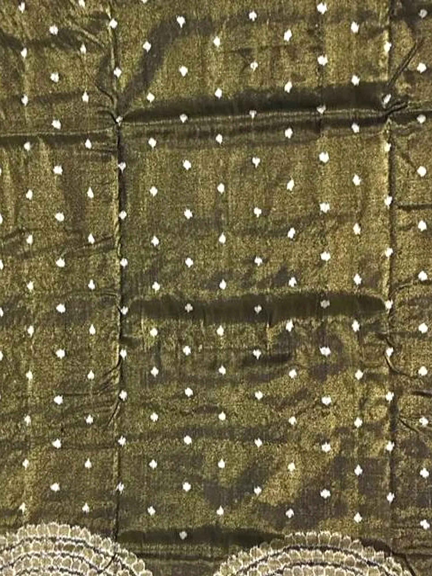 Sambalpuri Handloom Full Tissue Silver Silk Saree with Blouse Piece view 4