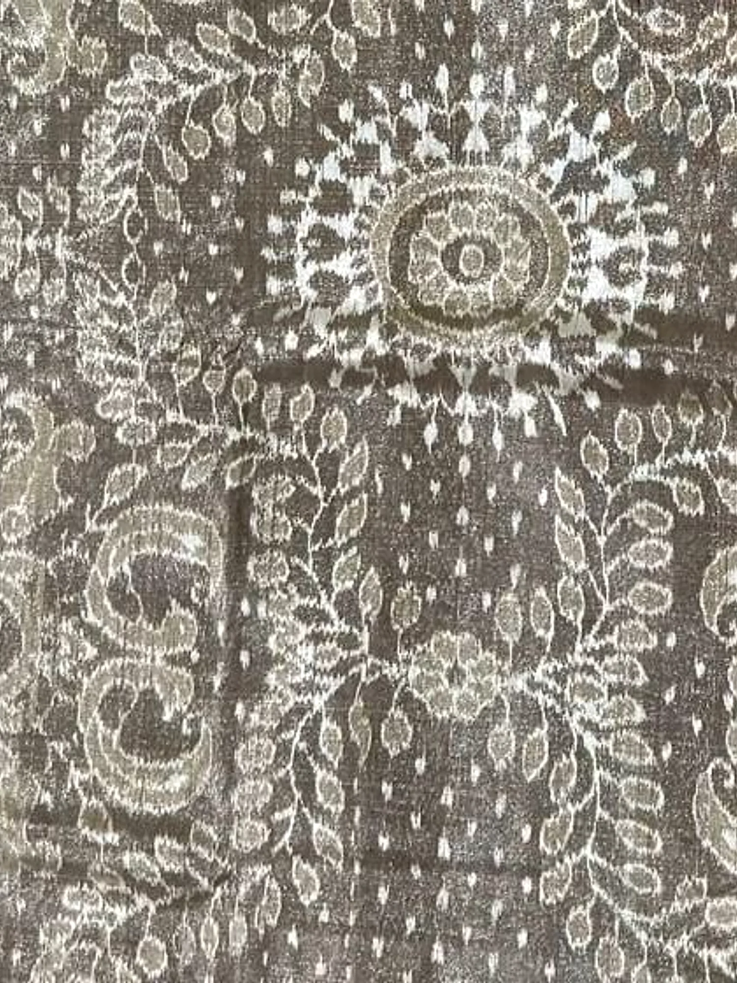 Sambalpuri Handloom Full Tissue Silver Silk Saree with Blouse Piece view 6